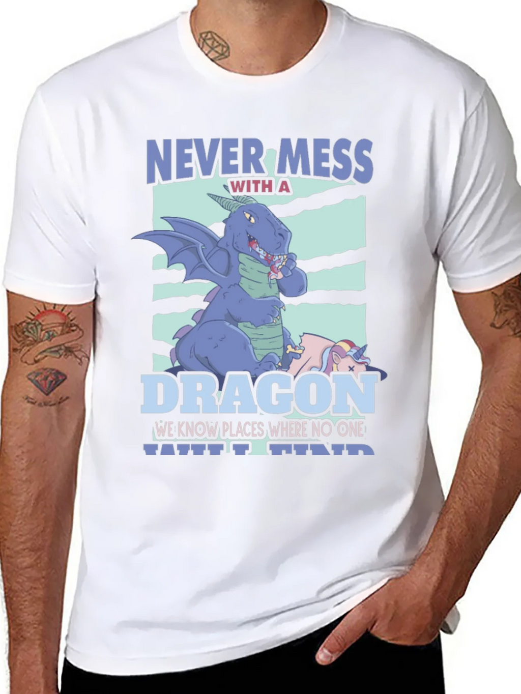 Never Mess With A Dragon Graphic T-Shirt