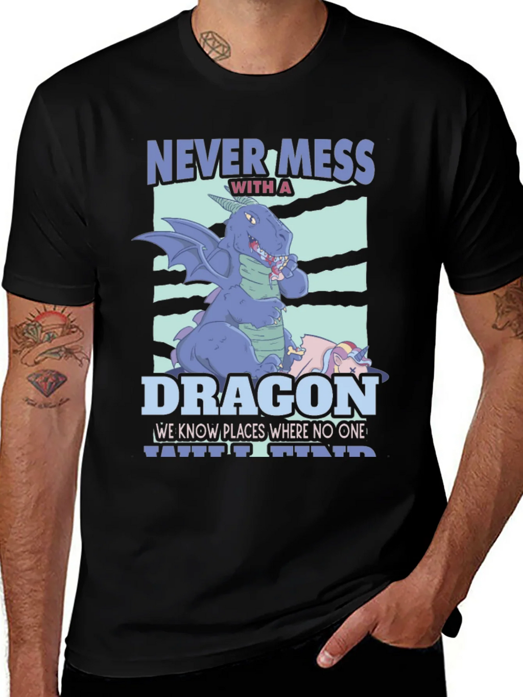 Never Mess With A Dragon Graphic T-Shirt
