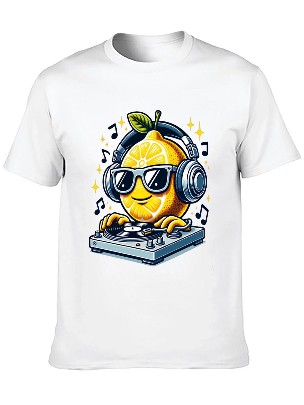 DJ Lemon Graphic T-Shirt - Funky Turntable Design