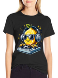 DJ Lemon Graphic T-Shirt - Funky Turntable Design