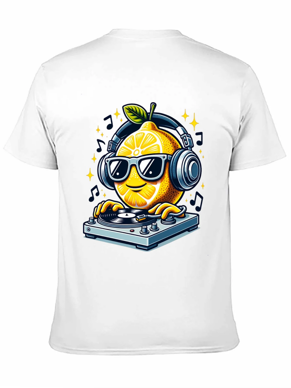 DJ Lemon Graphic T-Shirt - Funky Turntable Design