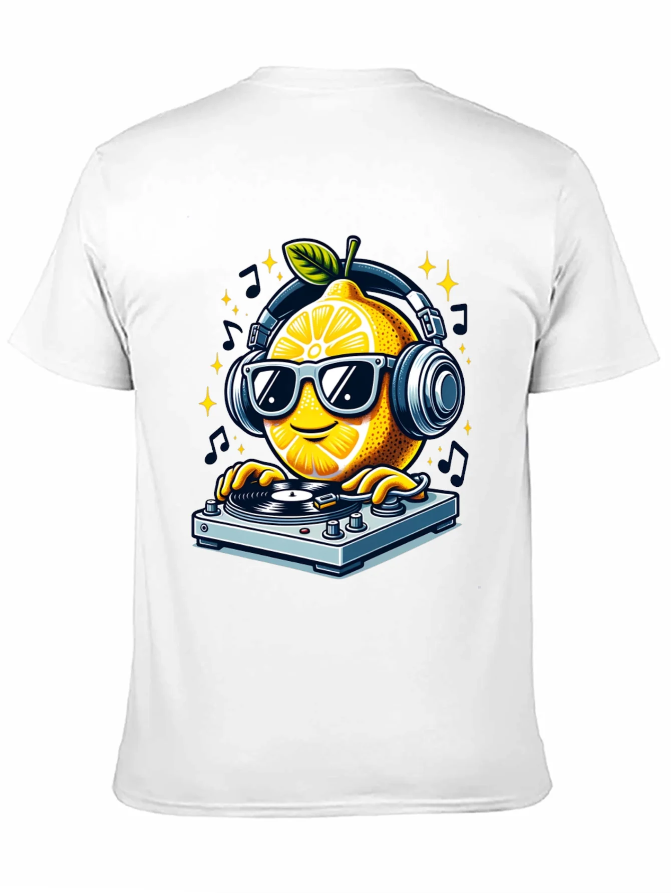 DJ Lemon Graphic T-Shirt - Funky Turntable Design
