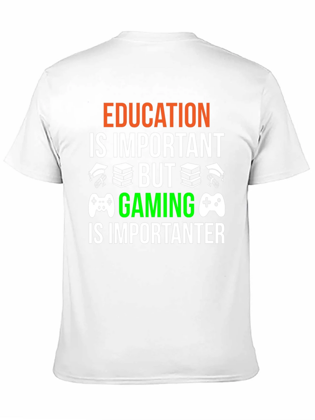 Education vs. Gaming Graphic T-Shirt