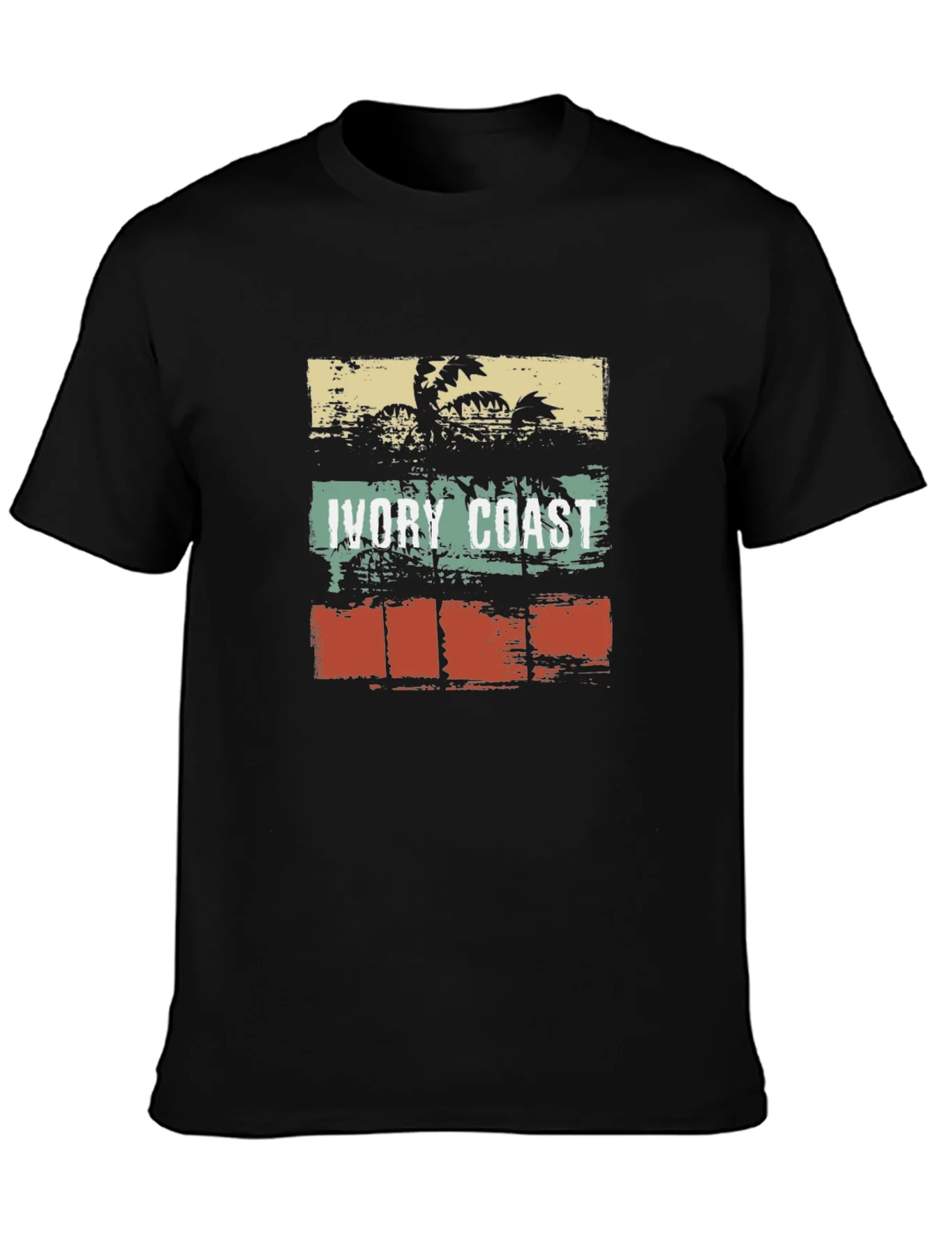 Ivory Coast Graphic Tee - Retro Palm Tree Design