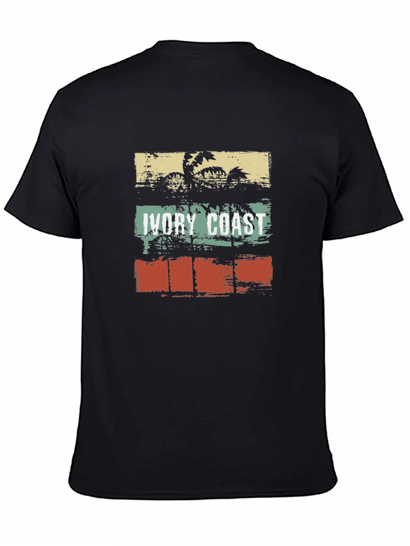 Ivory Coast Graphic Tee - Retro Palm Tree Design