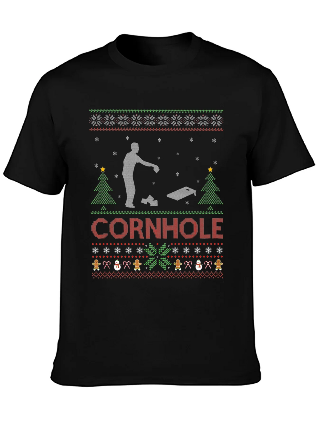 Festive Cornhole Ugly Christmas Sweater T-Shirt