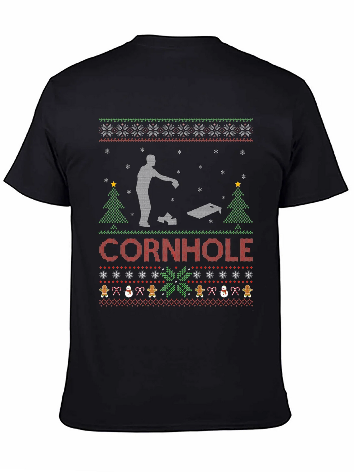 Festive Cornhole Ugly Christmas Sweater T-Shirt