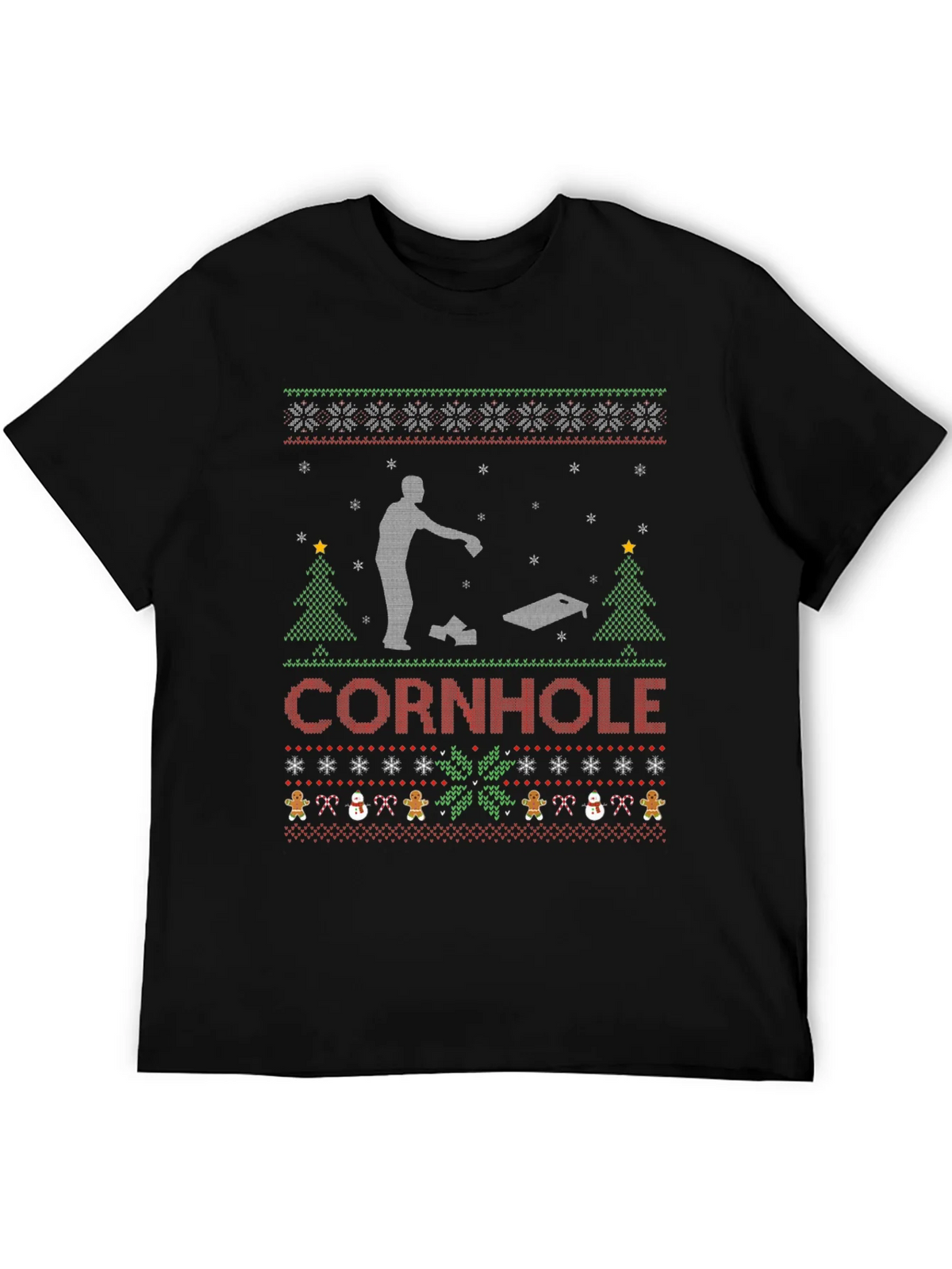 Festive Cornhole Ugly Christmas Sweater T-Shirt