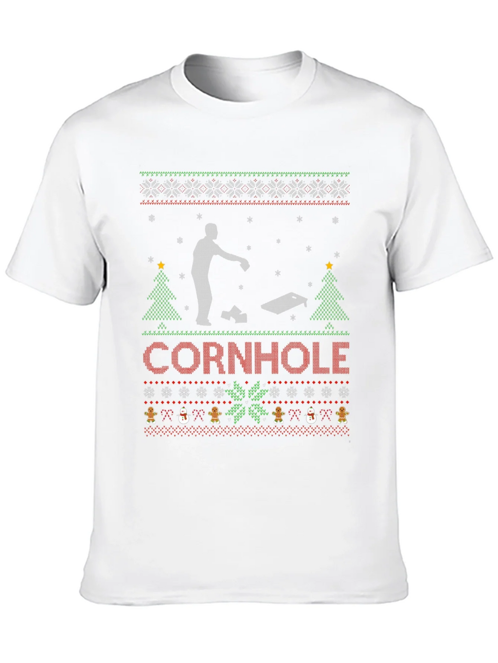 Festive Cornhole Ugly Christmas Sweater T-Shirt
