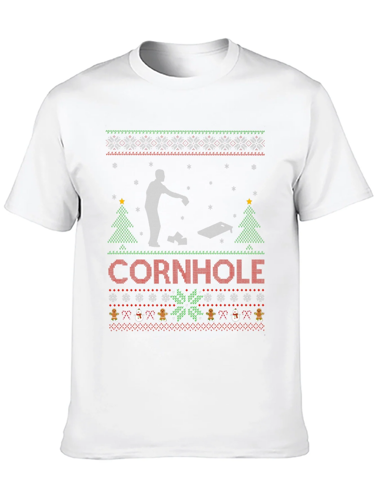 Festive Cornhole Ugly Christmas Sweater T-Shirt