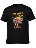 Less Stress More Coffee Graphic T-Shirt