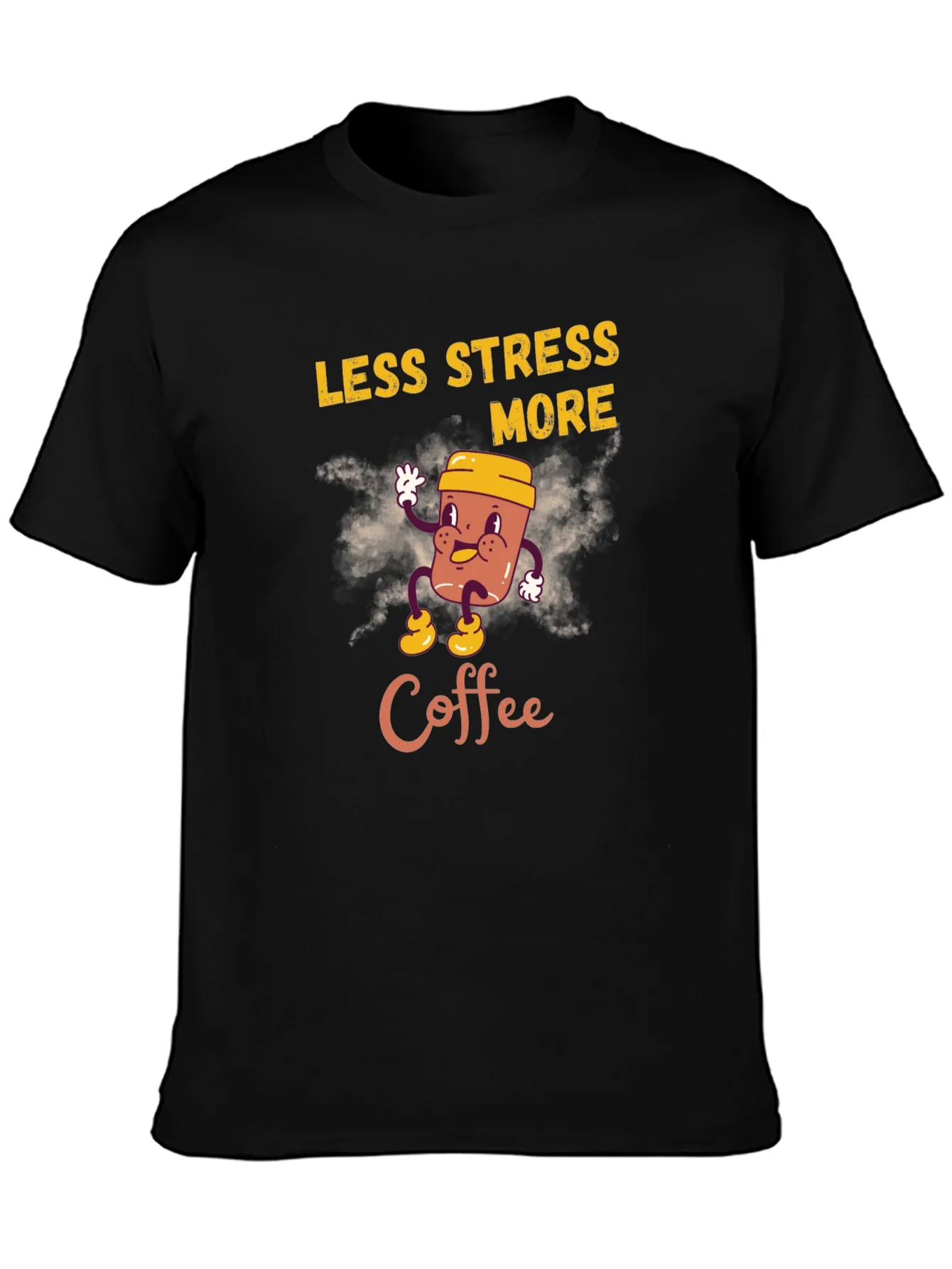 Less Stress More Coffee Graphic T-Shirt
