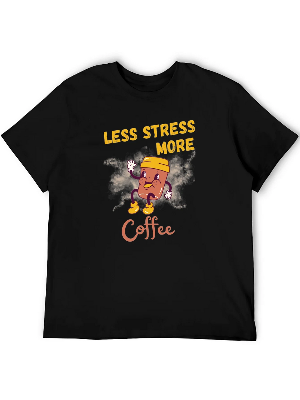 Less Stress More Coffee Graphic T-Shirt
