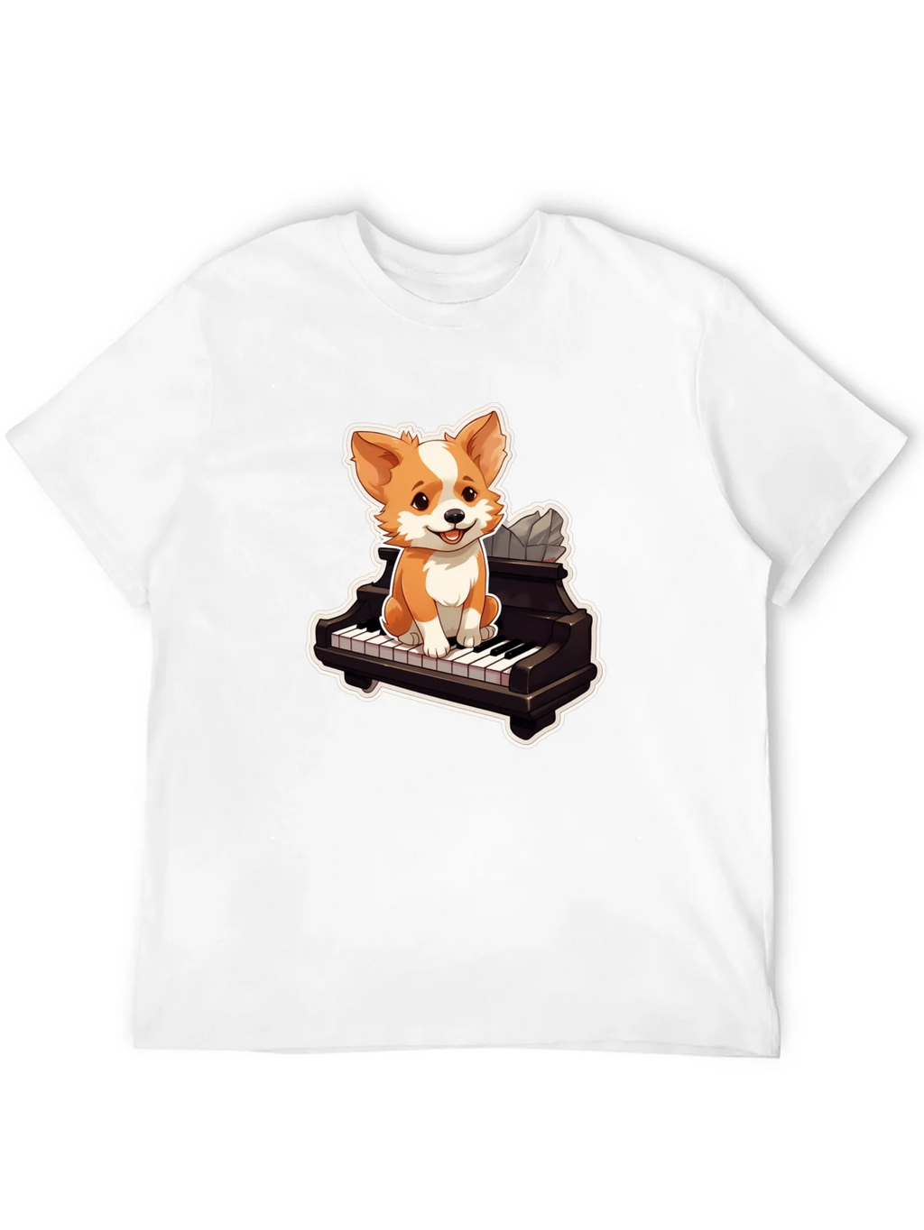 Dog Playing Piano T-Shirt