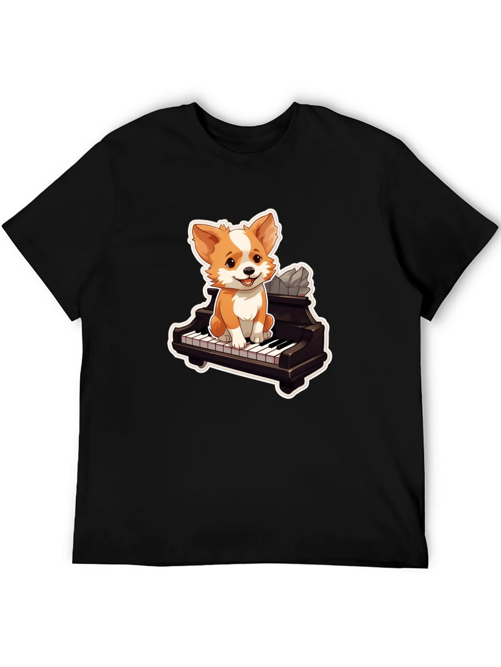 Dog Playing Piano T-Shirt