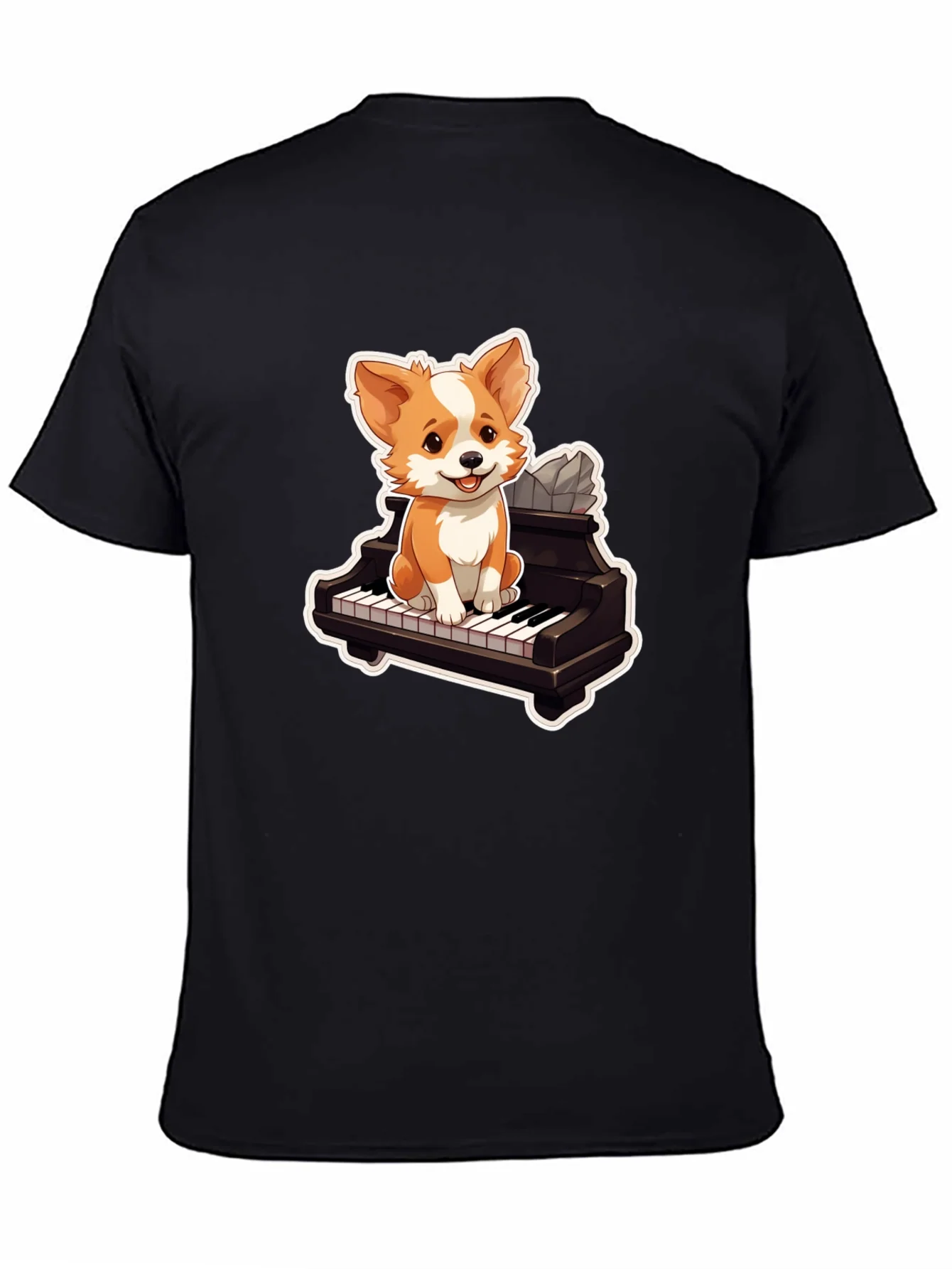 Dog Playing Piano T-Shirt