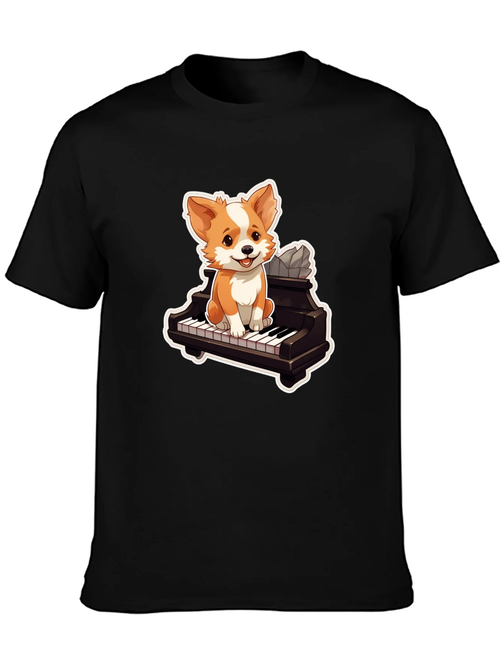 Dog Playing Piano T-Shirt
