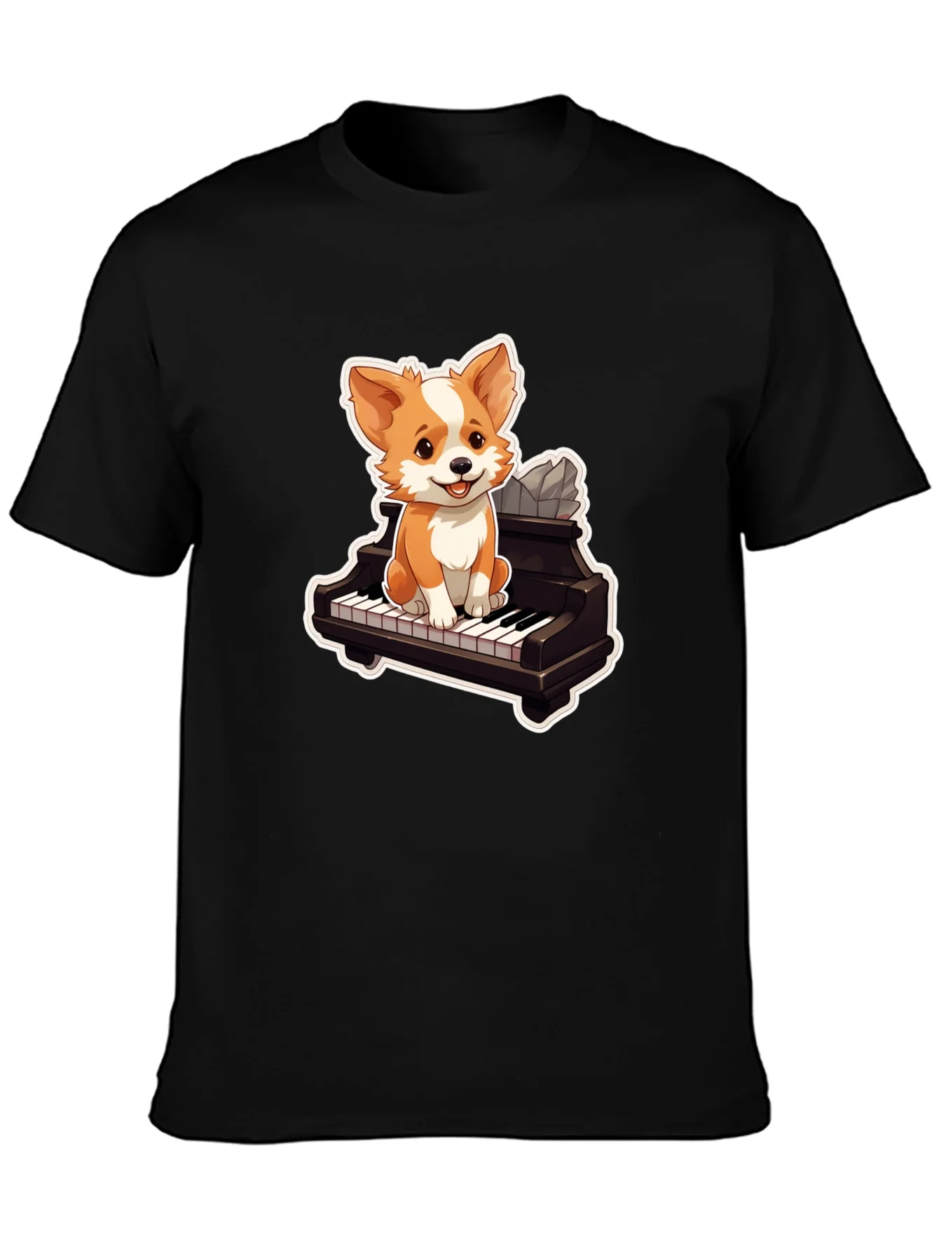 Dog Playing Piano T-Shirt