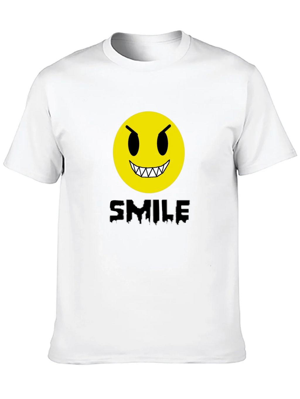 Evil Emoji Graphic Tee - Black Cotton T-Shirt