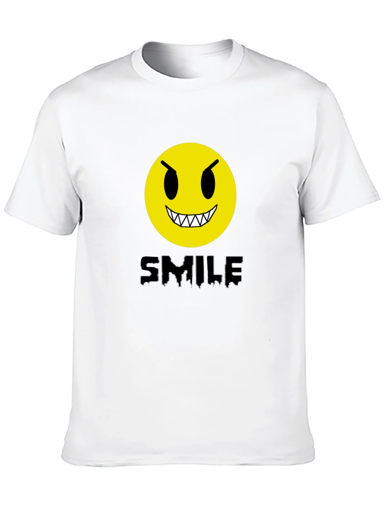 Evil Emoji Graphic Tee - Black Cotton T-Shirt