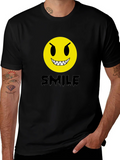 Evil Emoji Graphic Tee - Black Cotton T-Shirt