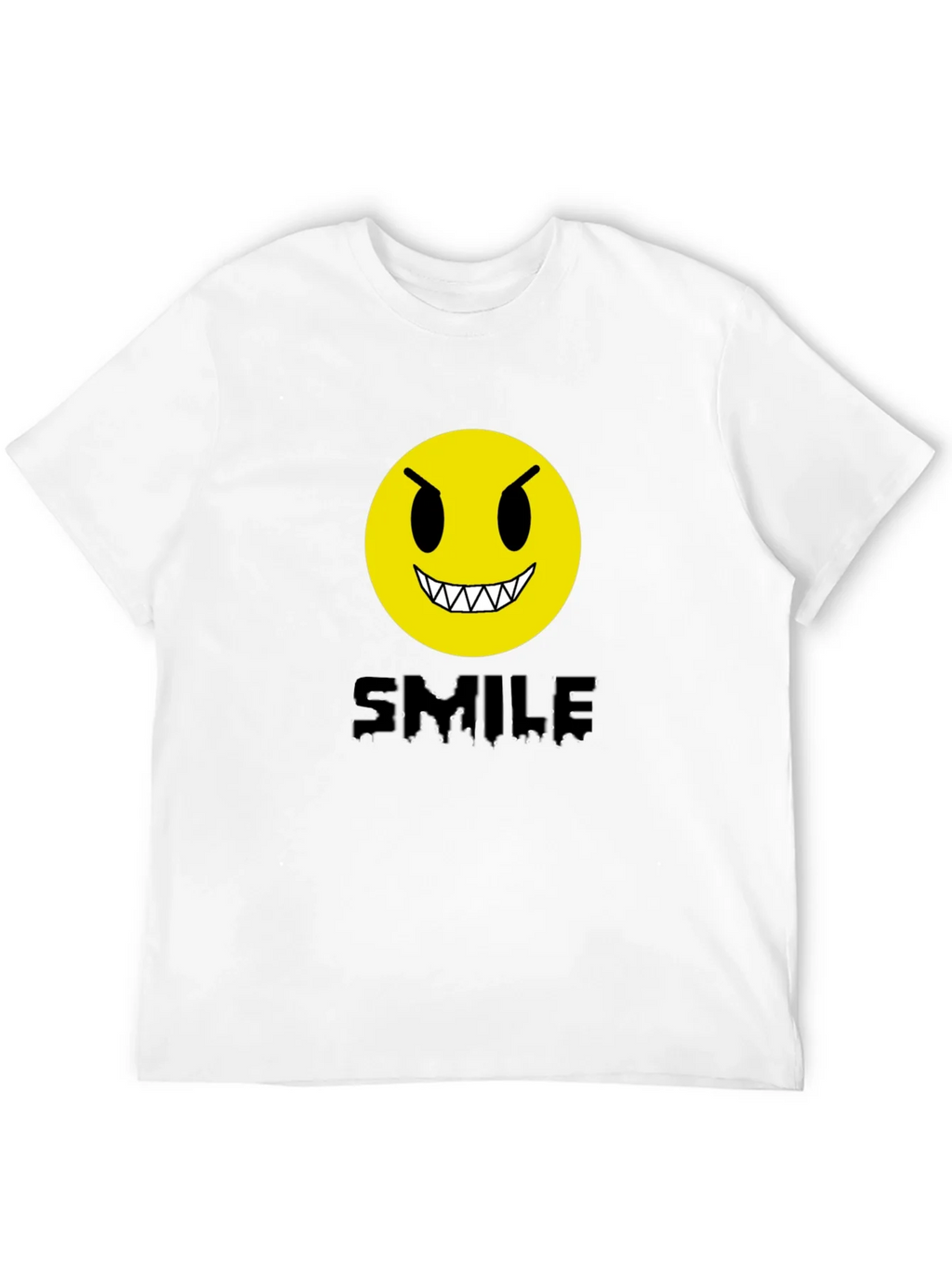 Evil Emoji Graphic Tee - Black Cotton T-Shirt
