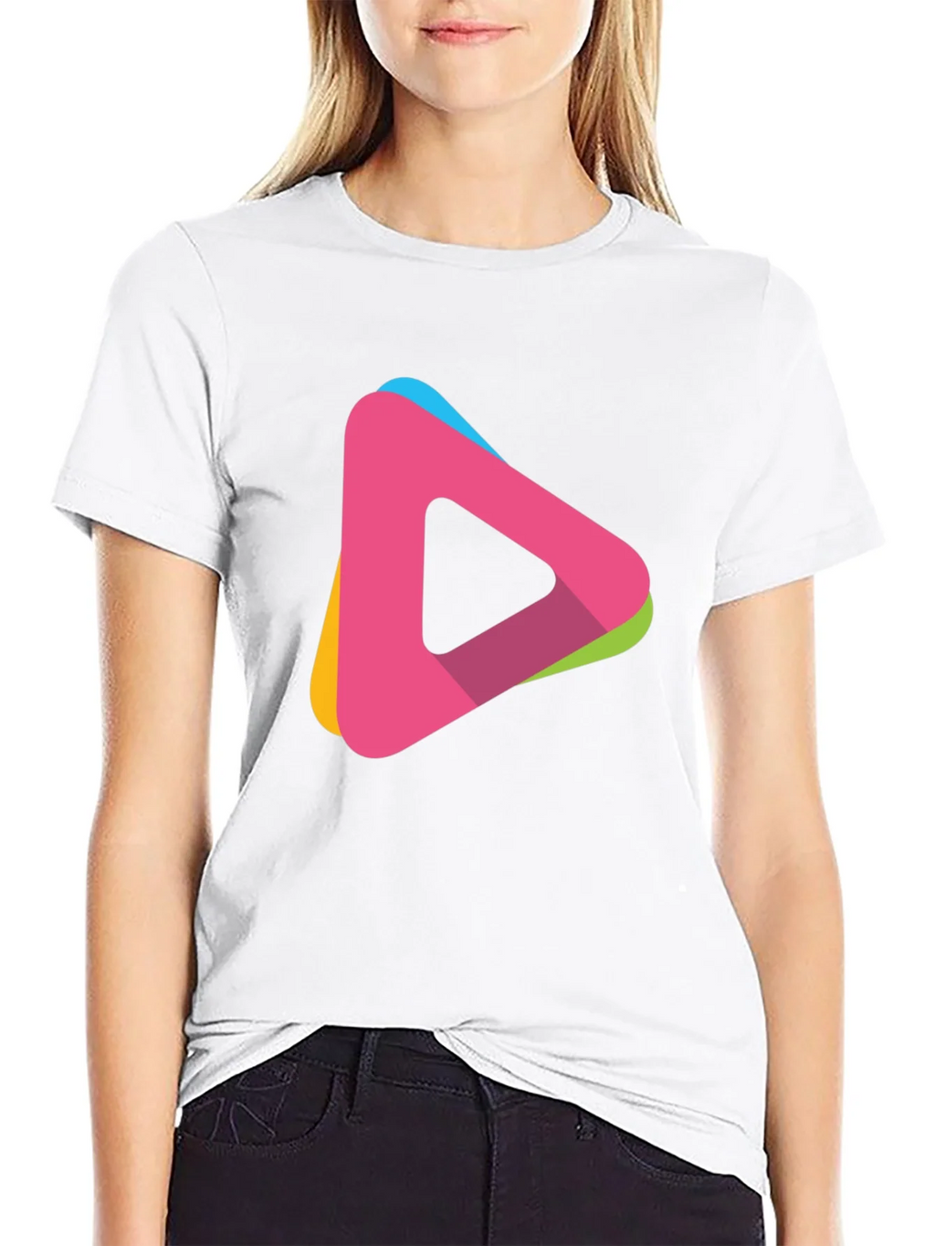 Modern Triangle Logo T-Shirt - Casual Style