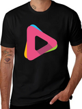 Modern Triangle Logo T-Shirt - Casual Style