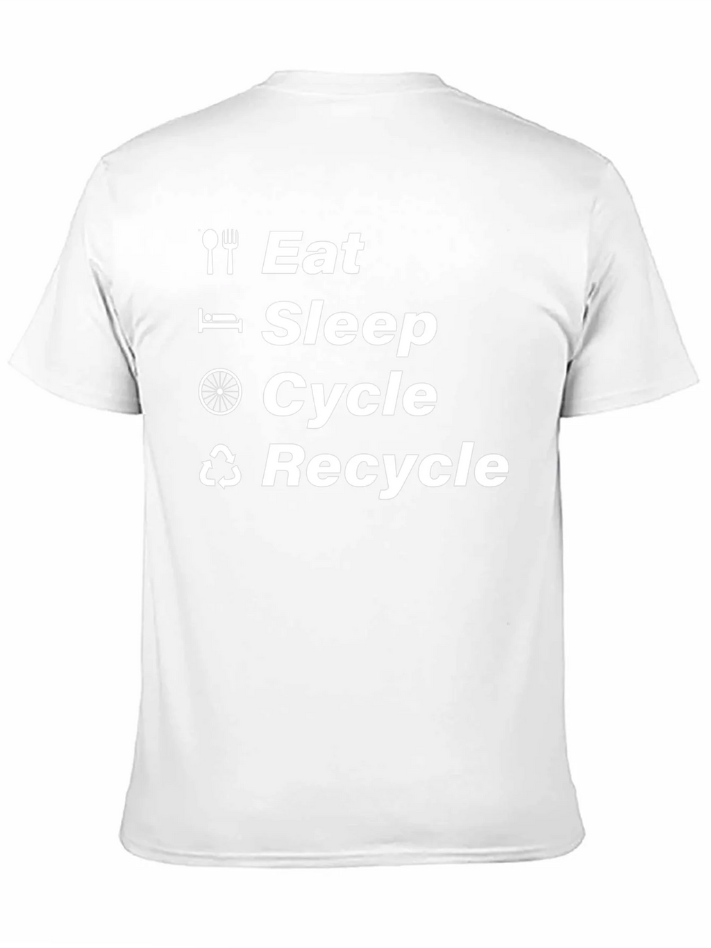 Eat Sleep Cycle Recycle Black T-Shirt