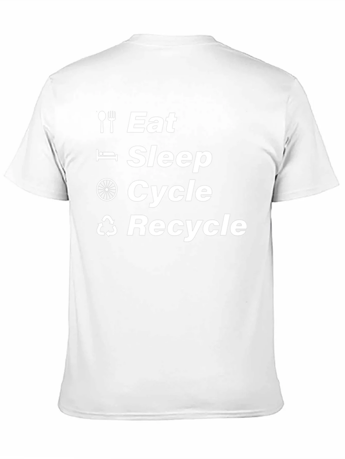 Eat Sleep Cycle Recycle Black T-Shirt