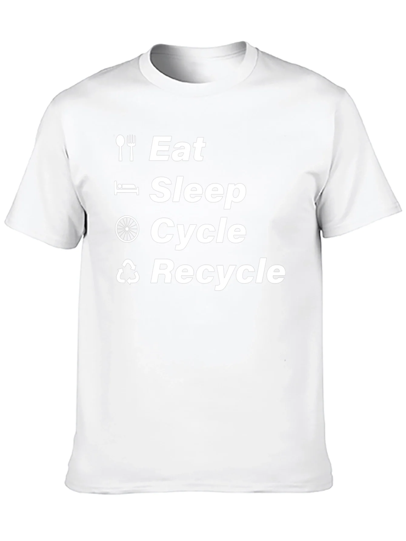 Eat Sleep Cycle Recycle Black T-Shirt