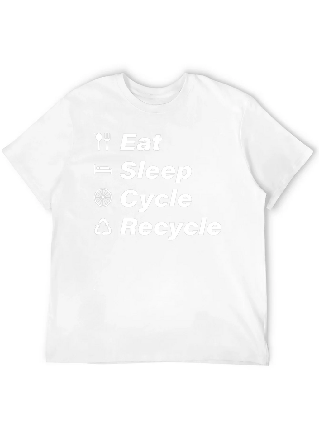 Eat Sleep Cycle Recycle Black T-Shirt