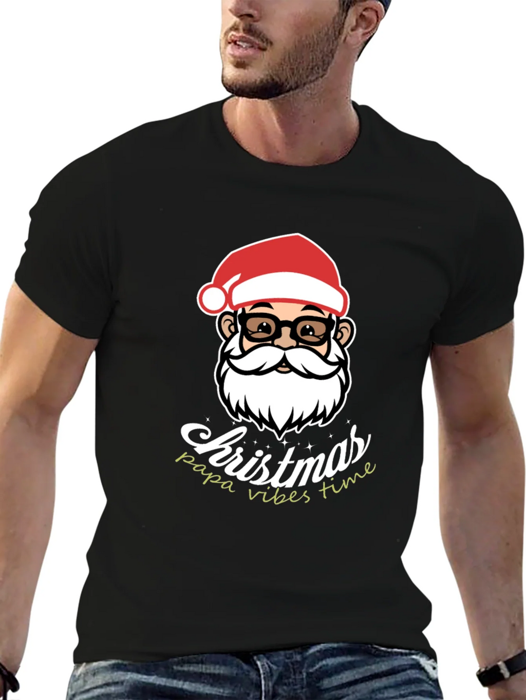 Christmas Papa Vibes T-Shirt