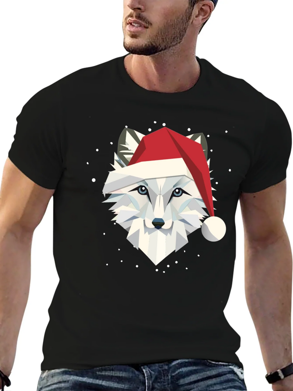 Festive Fox Graphic Tee - Holiday Apparel