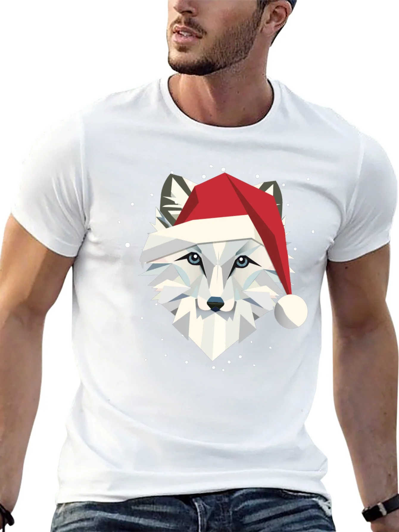 Festive Fox Graphic Tee - Holiday Apparel