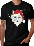 Festive Fox Graphic Tee - Holiday Apparel