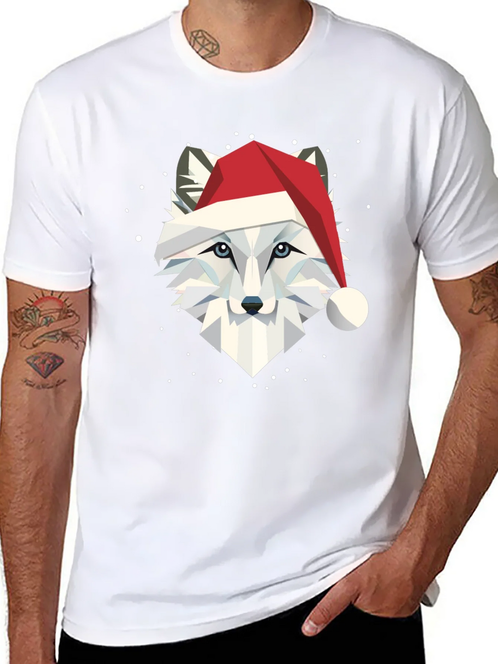 Festive Fox Graphic Tee - Holiday Apparel