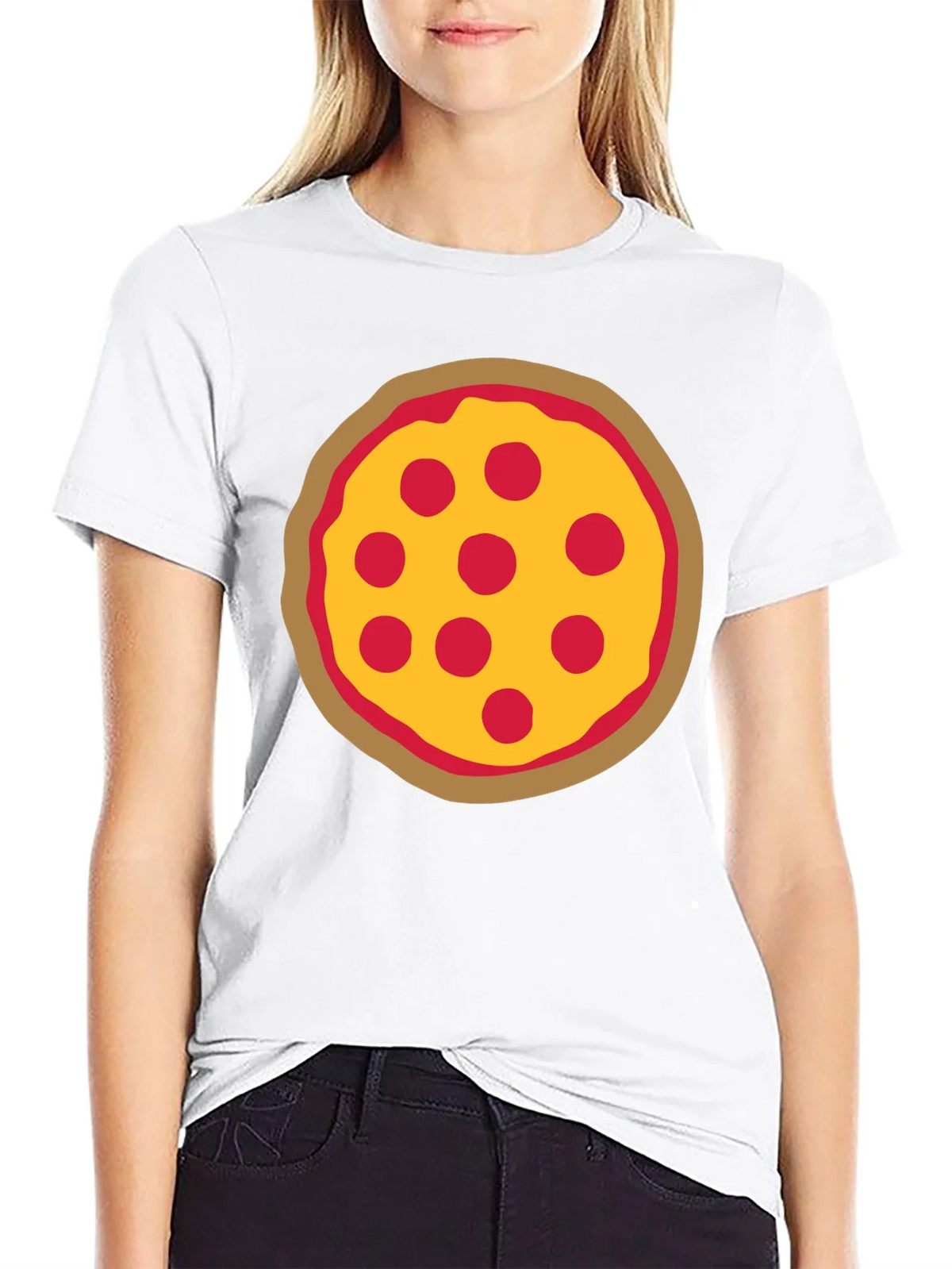 Pizza Graphic Black T-Shirt - Casual Wear