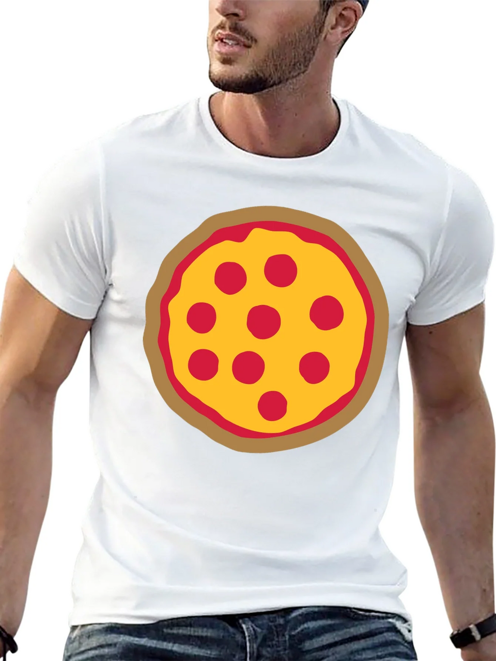 Pizza Graphic Black T-Shirt - Casual Wear