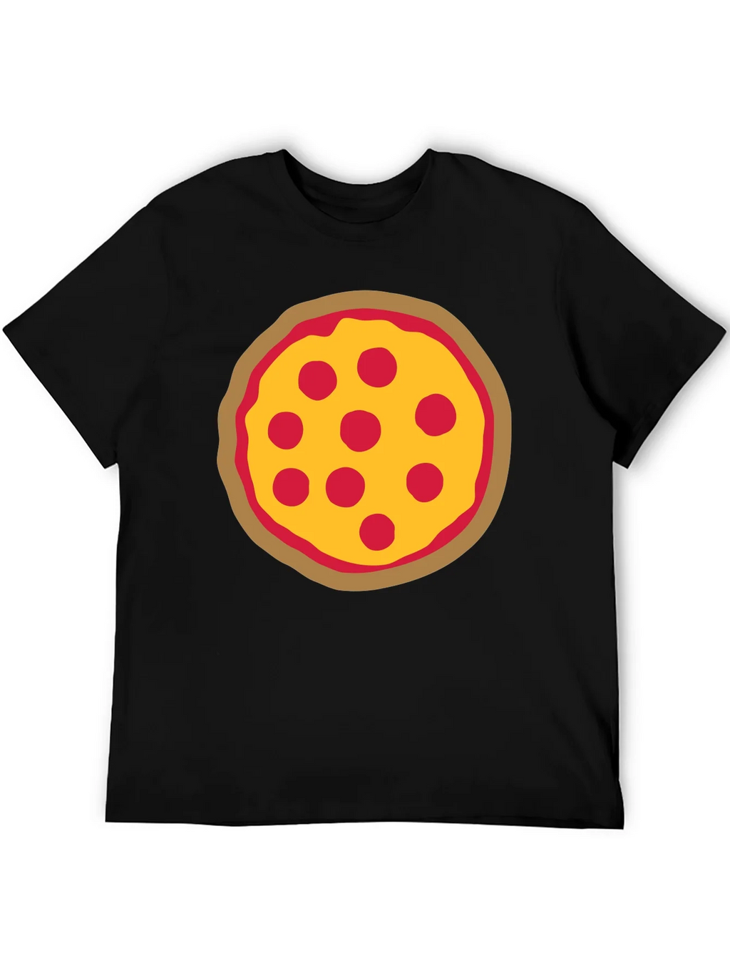 Pizza Graphic Black T-Shirt - Casual Wear
