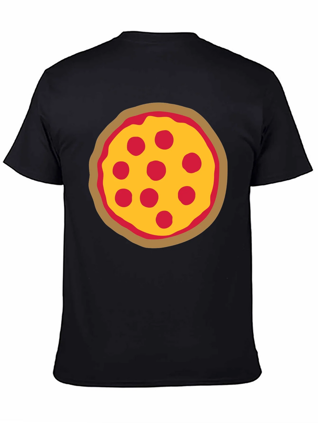 Pizza Graphic Black T-Shirt - Casual Wear