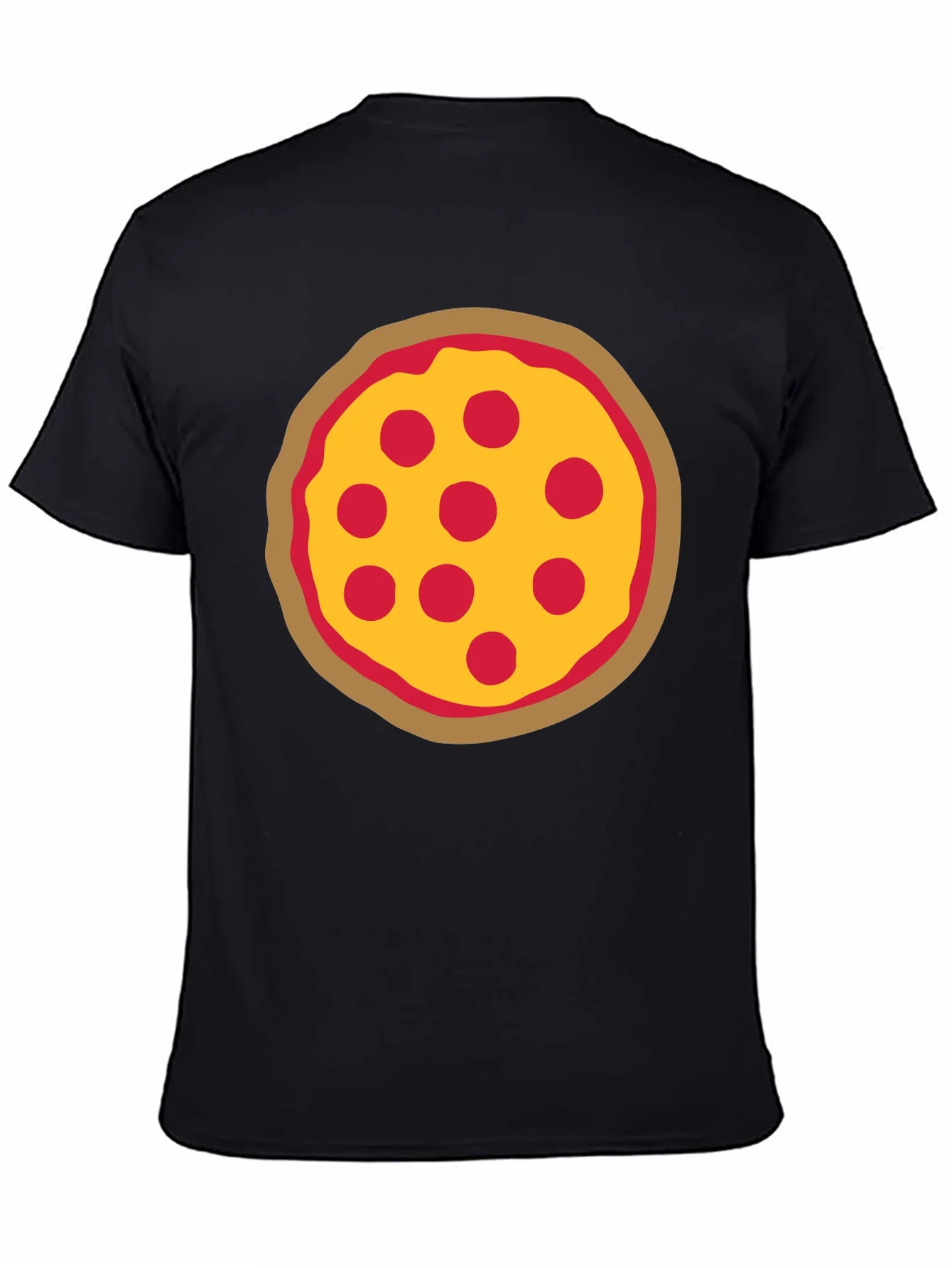Pizza Graphic Black T-Shirt - Casual Wear