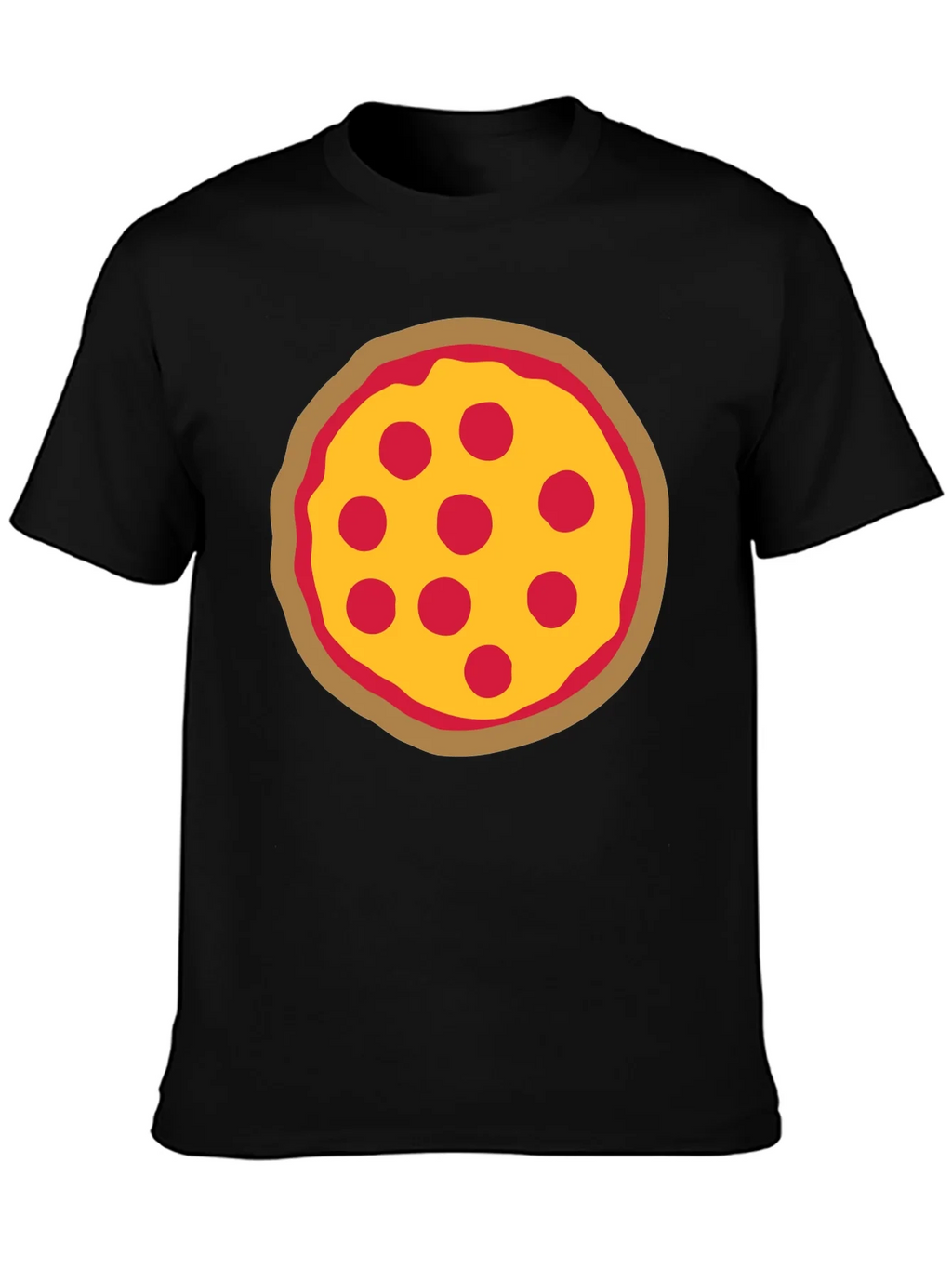 Pizza Graphic Black T-Shirt - Casual Wear
