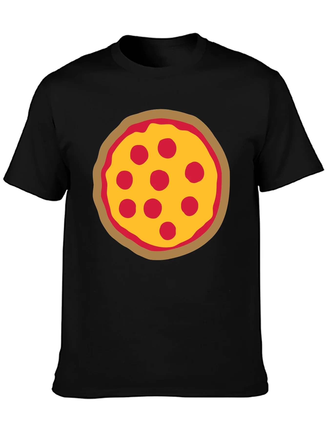 Pizza Graphic Black T-Shirt - Casual Wear