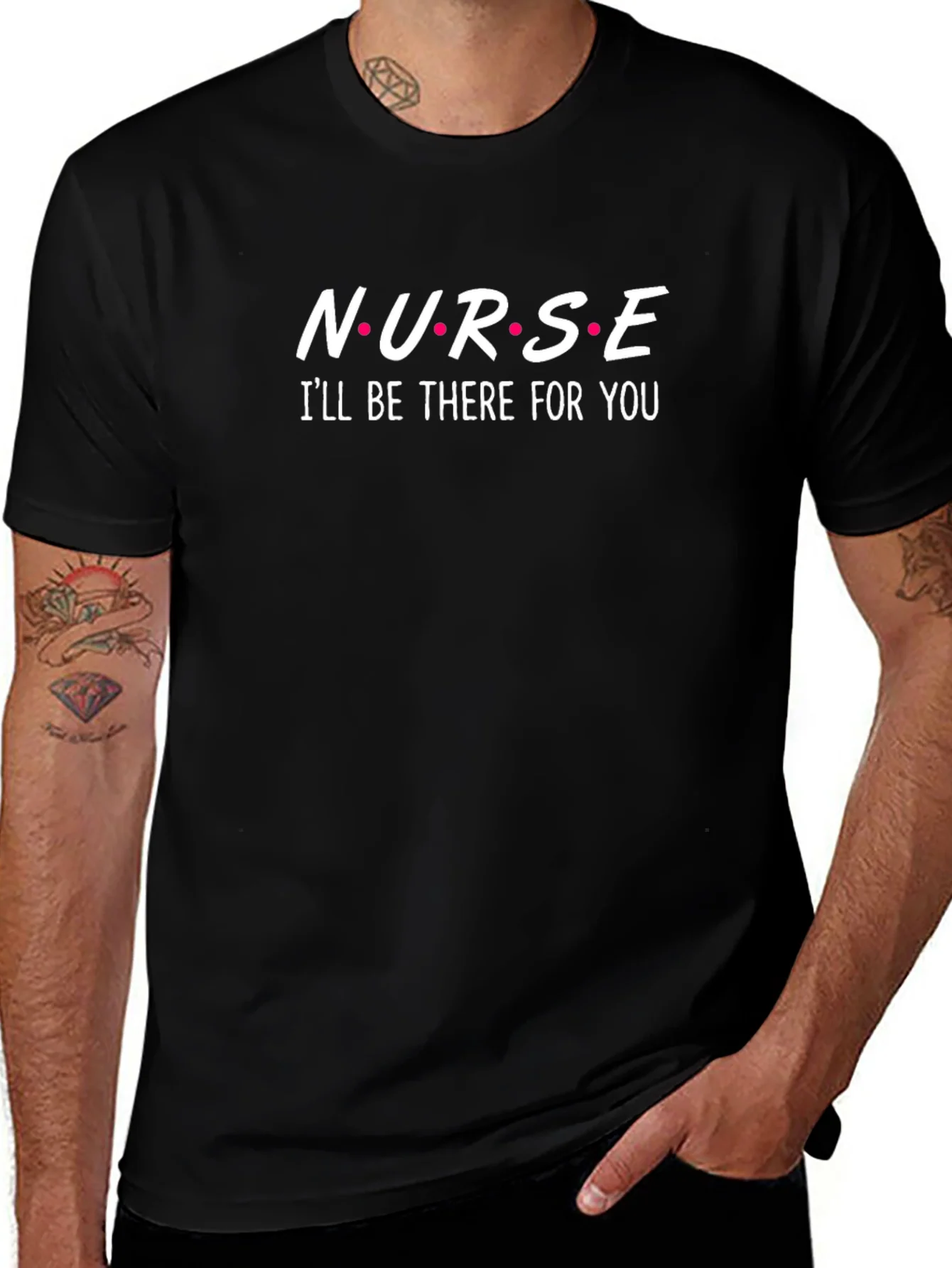 Nurse Ill Be There For You Black T-Shirt