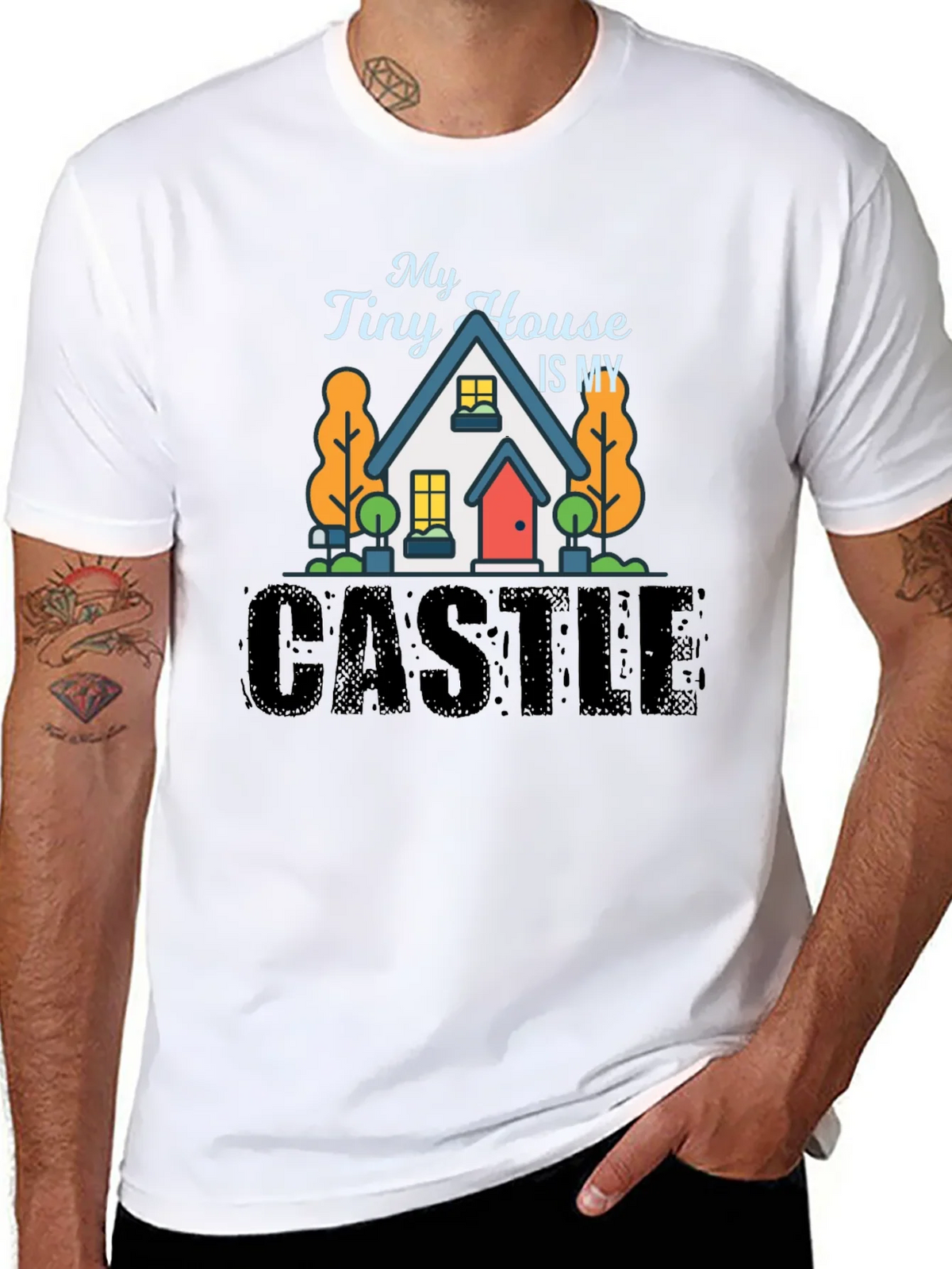My Tiny House Is My Castle Black T-Shirt