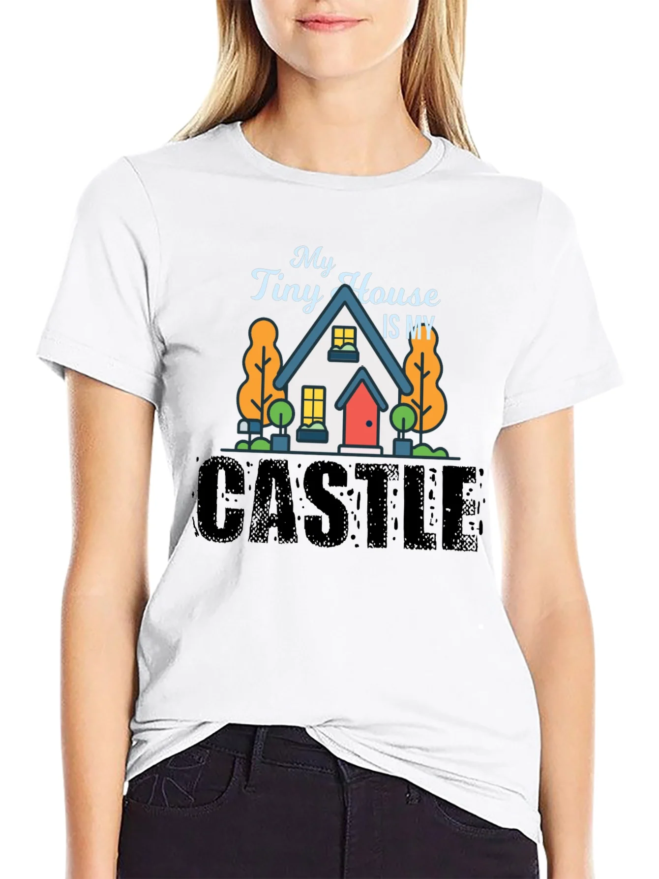 My Tiny House Is My Castle Black T-Shirt