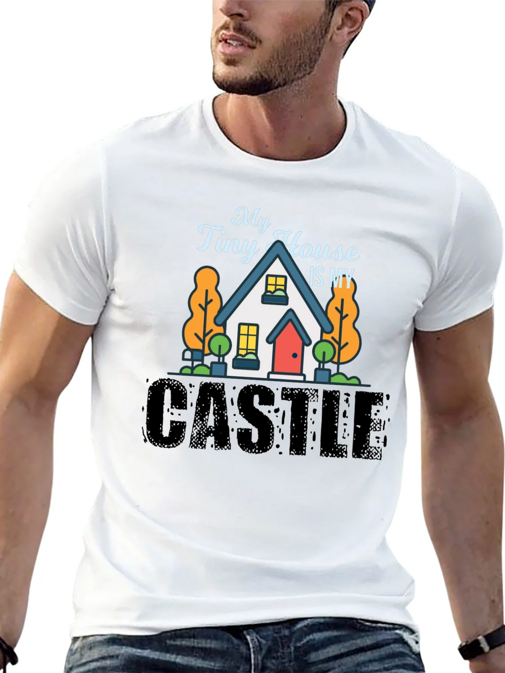 My Tiny House Is My Castle Black T-Shirt