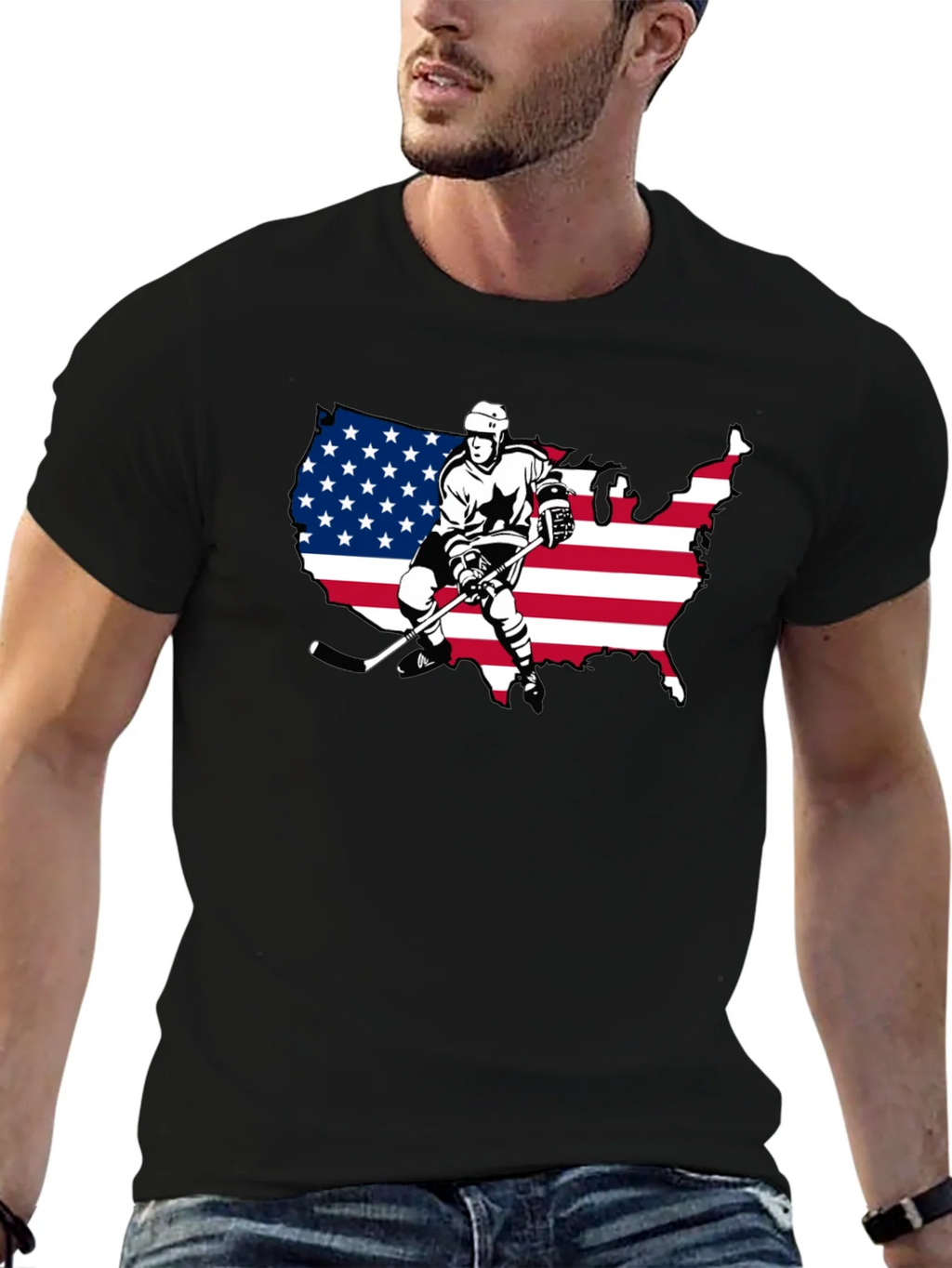 USA Hockey Graphic Tee - Patriotic Style