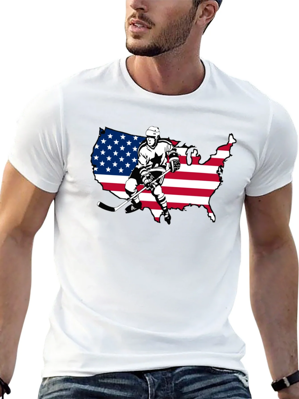 USA Hockey Graphic Tee - Patriotic Style